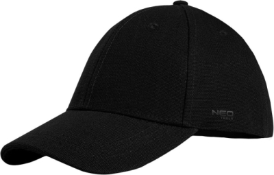 NEO Tools sort baseballkasket i bomuld