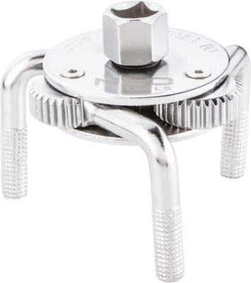 Justerbar oliefilternøgle 75-120 mm med adapter