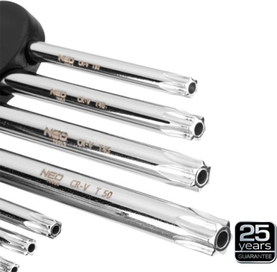 Torx-nøglesæt – 9 dele, T10-T50