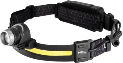 NEO Tools LED Belt 2.0 genopladelig pandelampe – 400 lumen