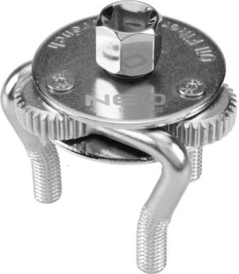 Justerbar oliefilternøgle 75-120 mm med adapter
