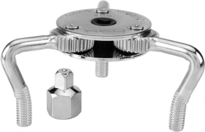 Justerbar oliefilternøgle 75-120 mm med adapter