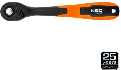 3/8" vinklet skraldenøgle – 200 mm, 72 tænder