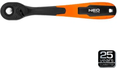 3/8" vinklet skraldenøgle – 200 mm, 72 tænder