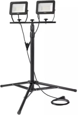 NEO dobbelt LED-arbejdslampe 2 x 50 W med teleskopstativ