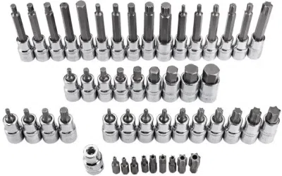 Torx- og unbrakobitsæt – 49 dele