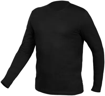 Langærmet T-shirt i sort – størrelse XL