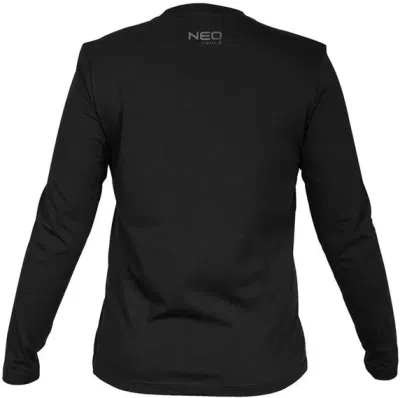 Langærmet T-shirt i sort – størrelse XL