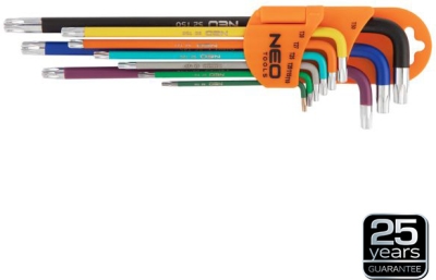 Farvekodet Torx-nøglesæt T10-T50 – 9 dele