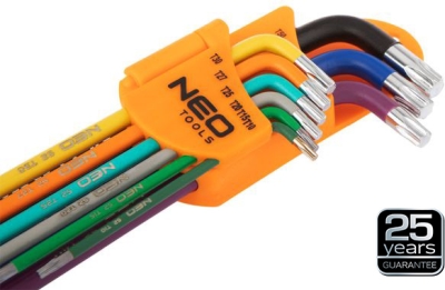 Farvekodet Torx-nøglesæt T10-T50 – 9 dele