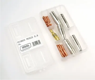 MIGBOX MIG15 svejsesæt til 0,8 mm aluminium – 26 dele