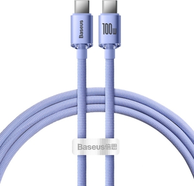 USB-C til USB-C-opladningskabel 100 W – 1,2 m – violet