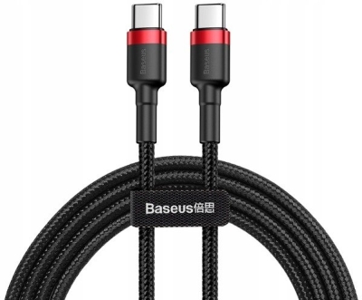 Baseus Cafule USB-C til USB-C PD-ladekabel – sort/rød