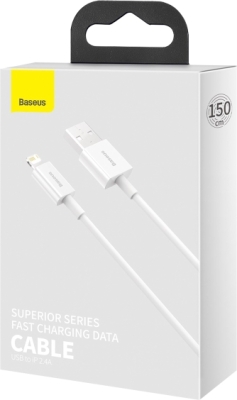 Baseus Superior USB-kabel til Lightning – hvid