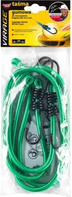 Virage TÜV-bagageremme i gummi – 80 cm, 2 stk.