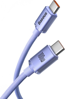 USB-C til USB-C-opladningskabel 100 W – 1,2 m – violet
