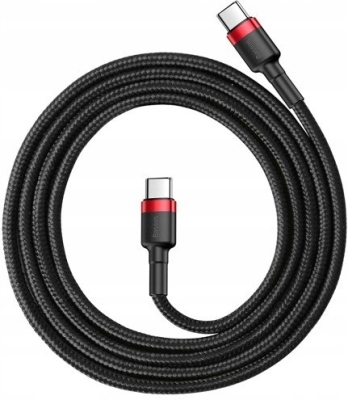 Baseus Cafule USB-C til USB-C PD-ladekabel – sort/rød