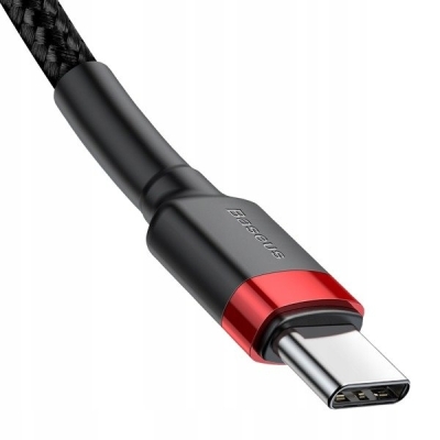 Baseus Cafule USB-C til USB-C PD-ladekabel – sort/rød