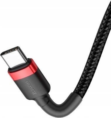 Baseus Cafule USB-C til USB-C PD-ladekabel – sort/rød