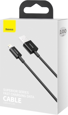 Baseus Superior Series USB til Lightning-kabel – sort