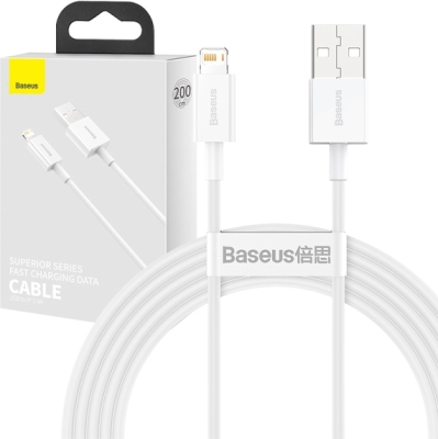Baseus Superior Series USB til Lightning-kabel – hvid