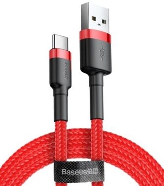 Baseus Cafule USB-A til USB-C-kabel 3 A – 1 meter – rød