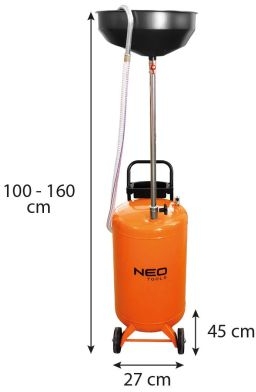 Mobil olieopsamler med 70 liters tryktank