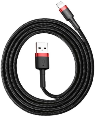 Baseus Cafule USB til Lightning-kabel 2 m – sort/rød