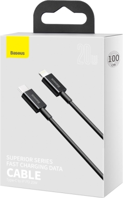 Baseus Superior Series USB-C til Lightning-kabel 20 W – sort