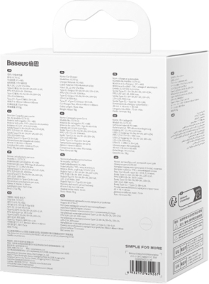 Baseus Enjoyment billader med USB-C-kabler – 33 W