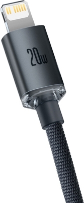 Baseus Crystal Shine USB-C til Lightning-kabel – sort