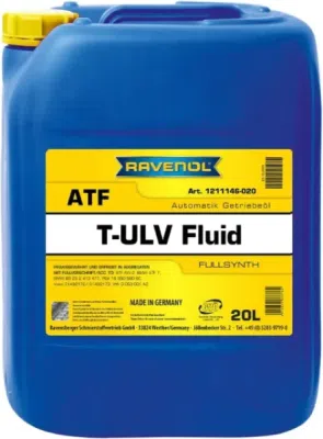 RAVENOL ATF T-ULV fuldsyntetisk automatgearolie 20 liter
