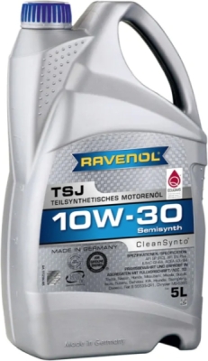 TSJ Clean Synto 10W-30 Delsyntetisk Motorolie 5 liter