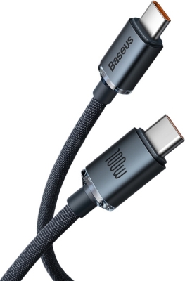 Baseus Crystal Shine USB-C til USB-C-kabel 100 W – 1,2 m