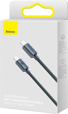 Baseus Crystal Shine USB-C til USB-C-kabel 100 W – 1,2 m