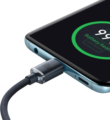 Baseus Crystal Shine USB-C til USB-C-kabel 100 W – 1,2 m