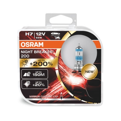 Osram H7 nightbreaker +200% (sæt)