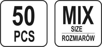 Kabelsko, lynkobling i sortiment (50 stk.)