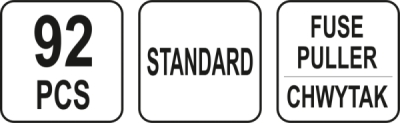 Sikringssortiment incl. værktøj (92 stk.)