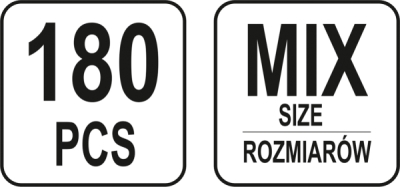 Gummigennemføringssortiment (180 stk.)