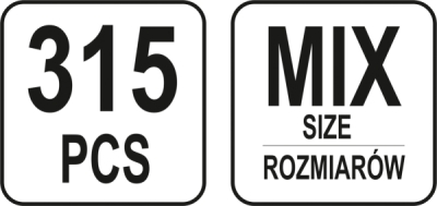 Nagler i sortiment (315 stk.)