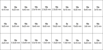 Nagler i sortiment (315 stk.)