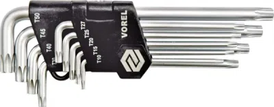 Torxnøglesæt 9 stk T10-T50 CrV