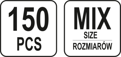 Hattemøtriksortiment (150 stk.) (M3-M10)