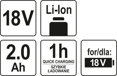 Batteri YATO 18V 2AH