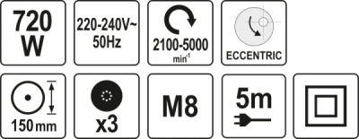 Polermaskine (220V 5m kabel)