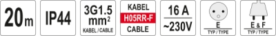 Kabeltromle (20 meter)