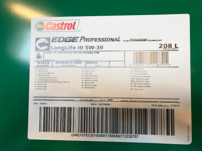 Castrol EDGE Professional Tutanium LL3 5W-30 (208 Liter)