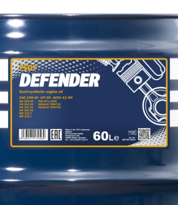 Mannol 10W40  60L.(Defender)