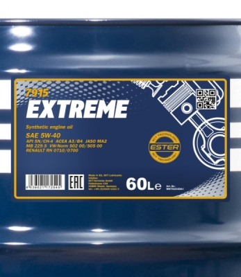 Mannol 5W40 60L. (Extreme)
